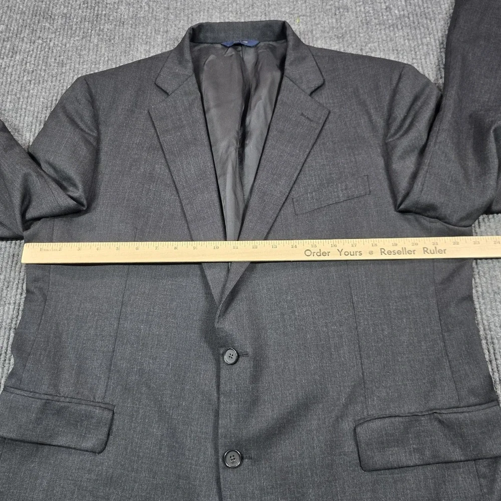 Brooks Brothers Suit Mens 44L 39W Gray Wool 1818 Regent Estrato Trabaldo